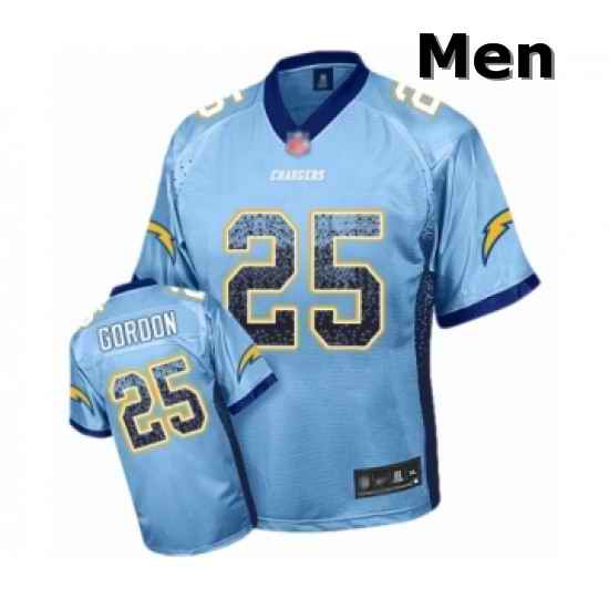 Men Los Angeles Chargers 25 Melvin Gordon Elite Electric Blue Drift Fashion Football Jersey